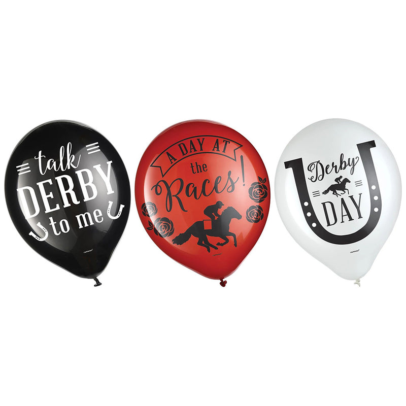 Derby Day Latex Balloons 12" (15 PACK)