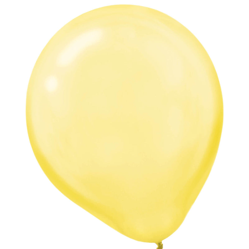 Yellow Pearlized Latex Balloons 12" (72 PACK)