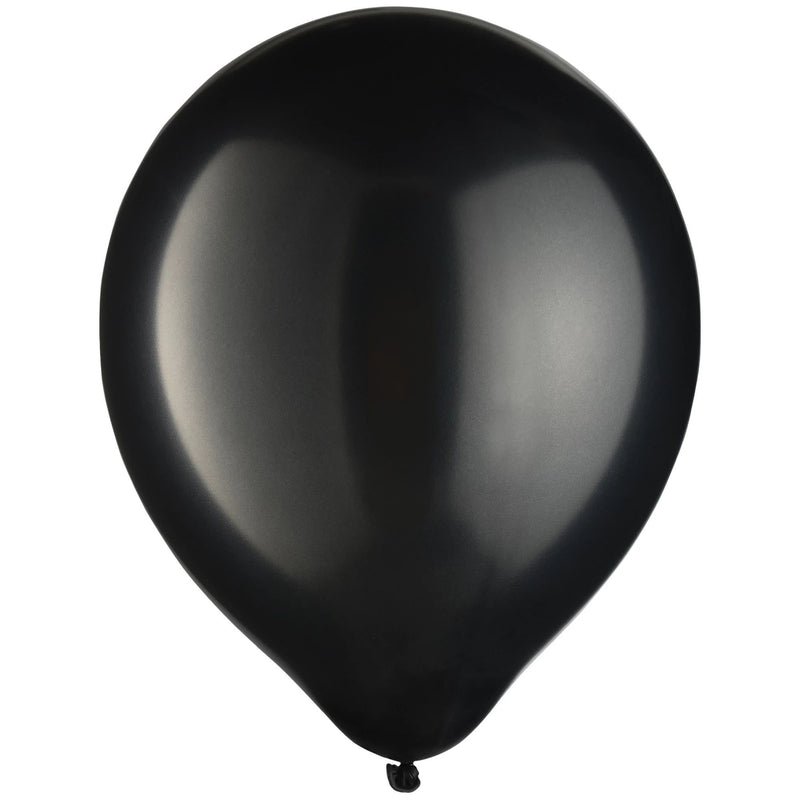 Black Pearlized Latex Balloons 12" (72 PACK)