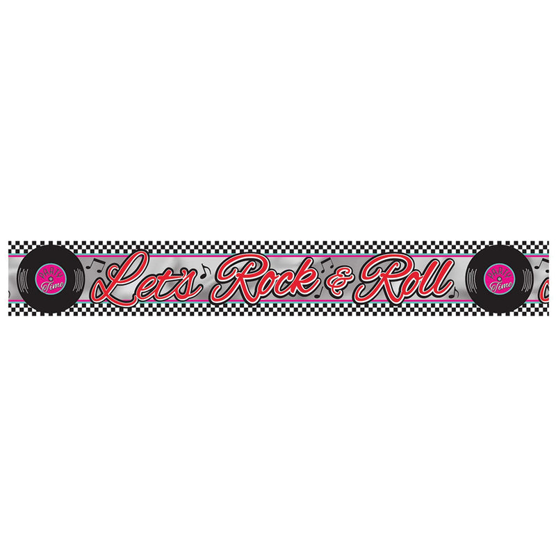 Rock And Roll Metallic Banner 25'