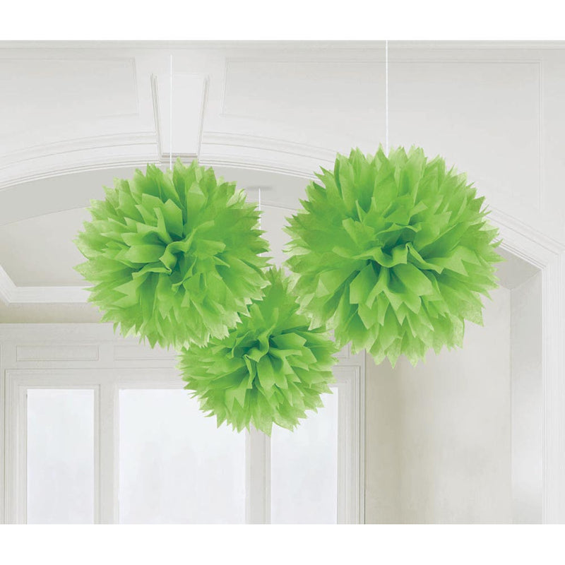 Fluffy Decorations Green 16" (3 PACK)