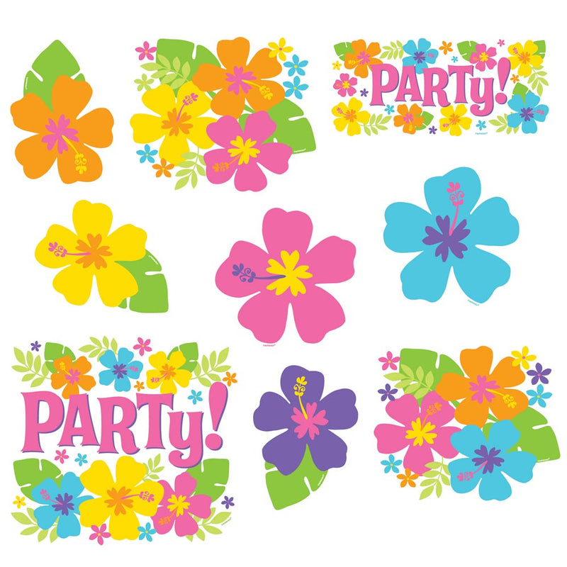 Luau Party Cutouts 7" - 11" (12 PACK)