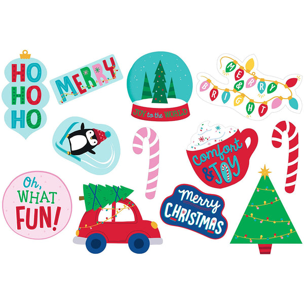 Merry and Bright Value Pack Cutouts (12 PACK)
