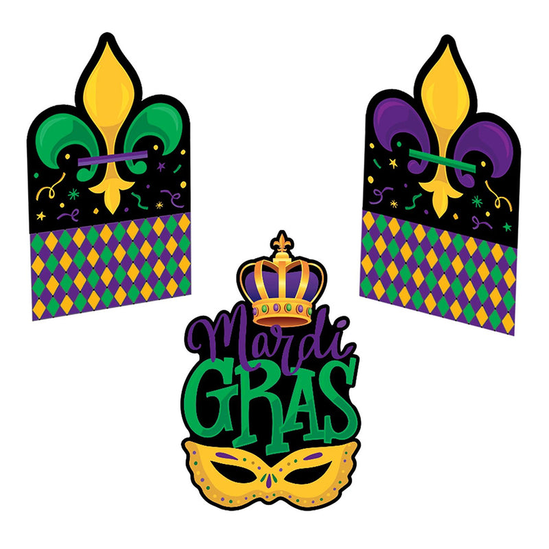 Mardi Gras Lawn Stakes 24" (3 PACK)