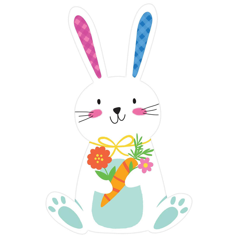 Bunny with Carrot Cutout 11"