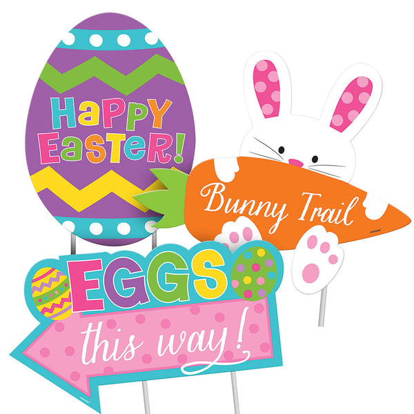 Easter Yard Signs 10-1/4" (3 PACK)