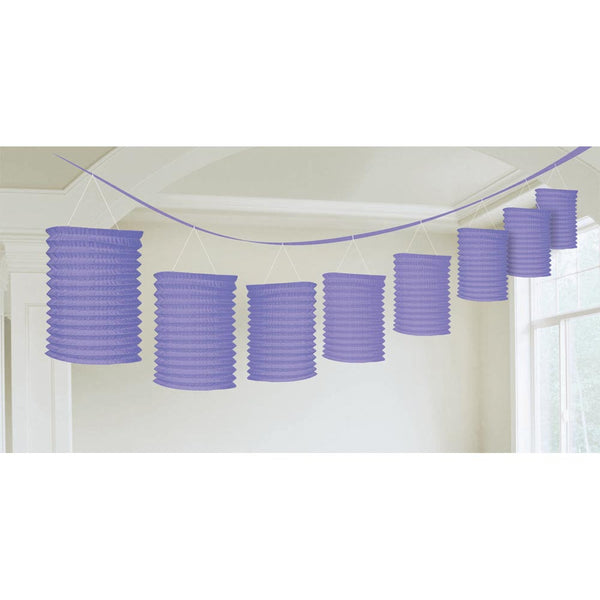 Paper Lantern Garland Purple 12'