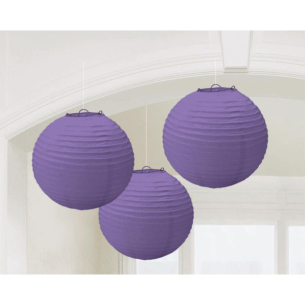 Paper Lanterns Purple 9 1/2" (3 PACK)