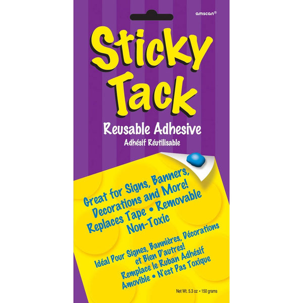 Amscan Sticky Tack, 2.1 Ounce, 5 Per Pack