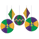 Mardi Gras Honeycomb Decorations (5 PACK)