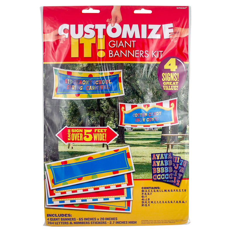 Customize It Giant Carnival Banners 65" (4 PACK)