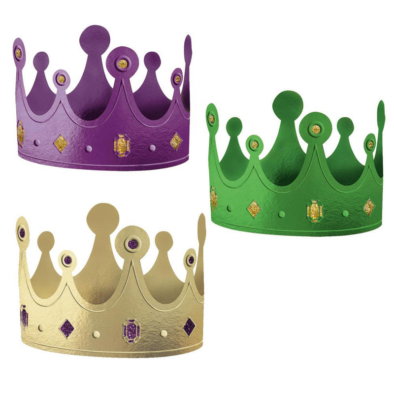 Foil Mardi Gras Crowns