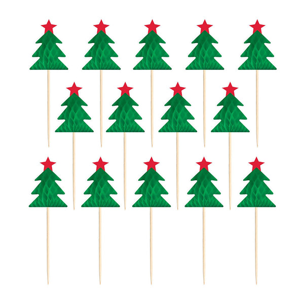 Christmas Tree Honeycomb Party Picks (12 PACK)