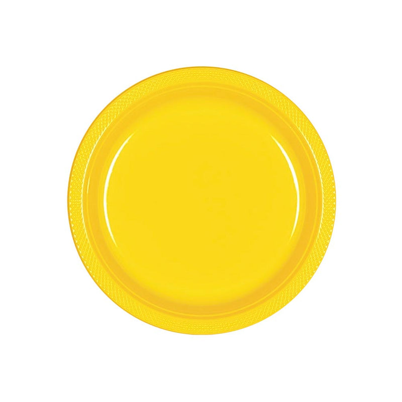 Plastic Plates 7" Yellow (20 PACK)