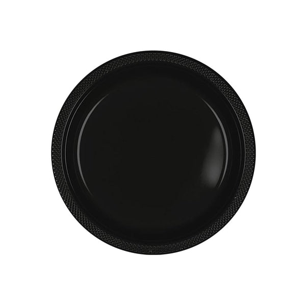 Plastic Plates 7" Black (20 PACK)