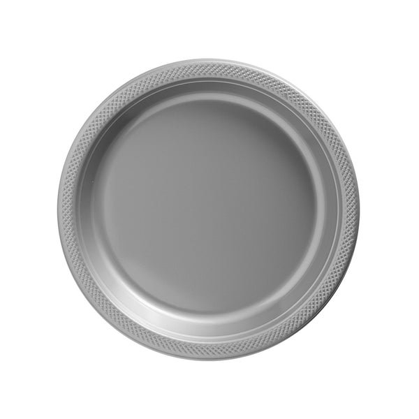 Plastic Plates 7" Silver (20 PACK)