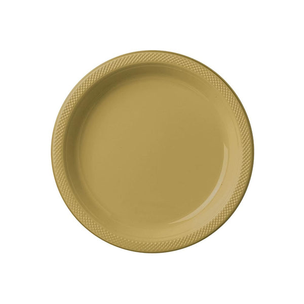 Plastic Plates 7" Gold (20 PACK)