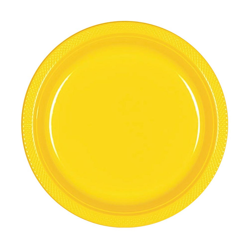 Plastic Plates 9" Yellow (20 PACK)