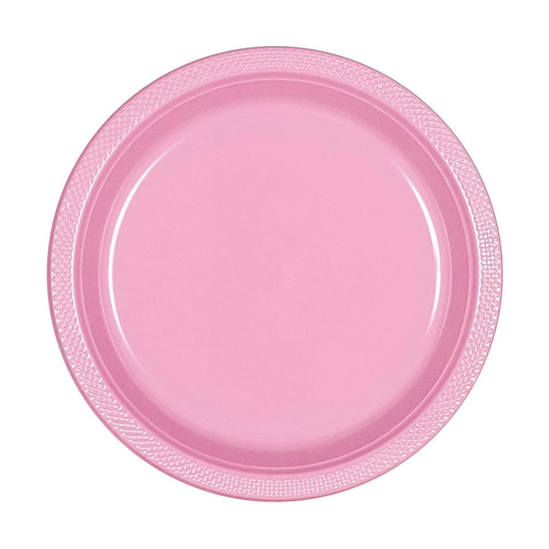 Plastic Plates 9" Pink (20 PACK)