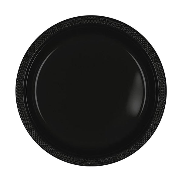 Plastic Plates 9" Black (20 PACK)