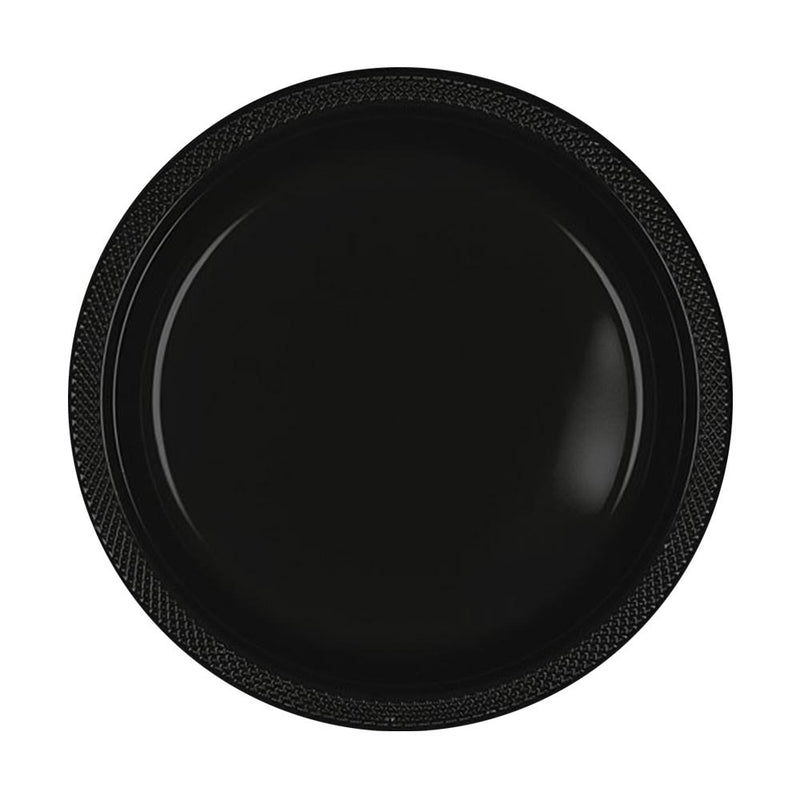 Plastic Plates 9" Black (20 PACK)
