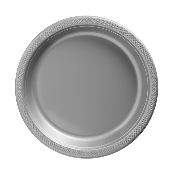 Plastic Plates 9" Silver (20 PACK)
