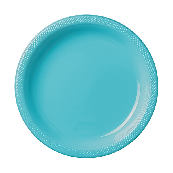 Plastic Plates 9" Caribbean Blue (20 PACK)