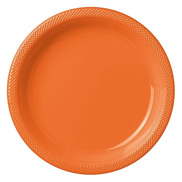 Plastic Plates 10-1/4" Orange (20 PACK)