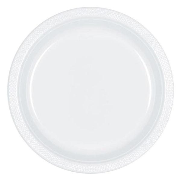 Plastic Plates 10-1/4" White (20 PACK)
