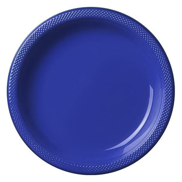 Plastic Plates 10-1/4" Bright Blue (20 PACK)