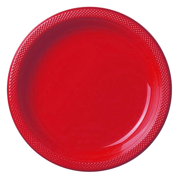 Plastic Plates 10-1/4" Red (20 PACK)