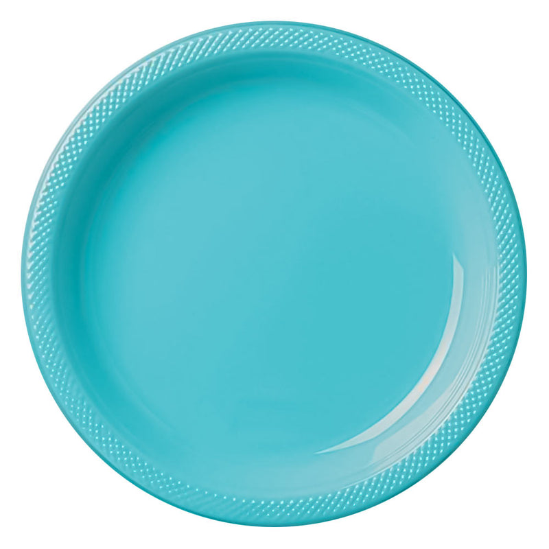 Plastic Plates 10-1/4" Caribbean Blue (20 PACK)