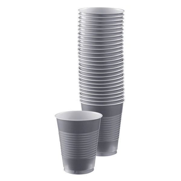 Plastic Cups 16 oz Silver (20 PACK)