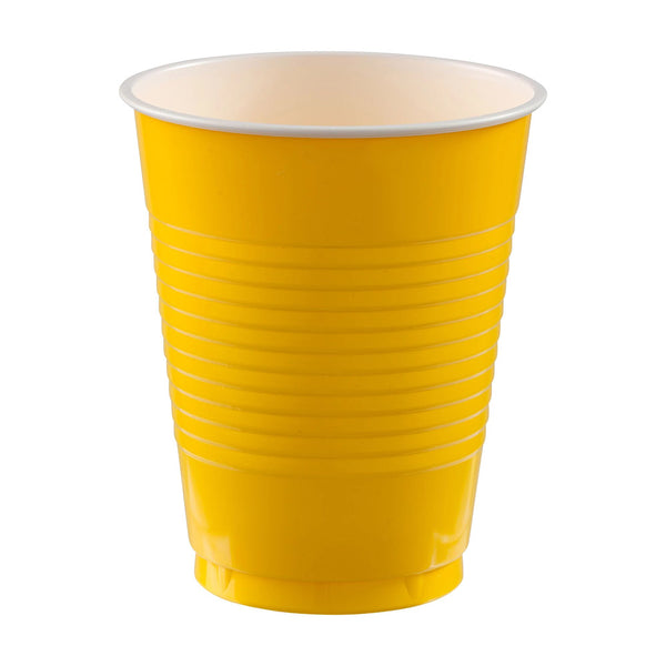 Plastic Cups 18 oz Yellow (50 PACK)
