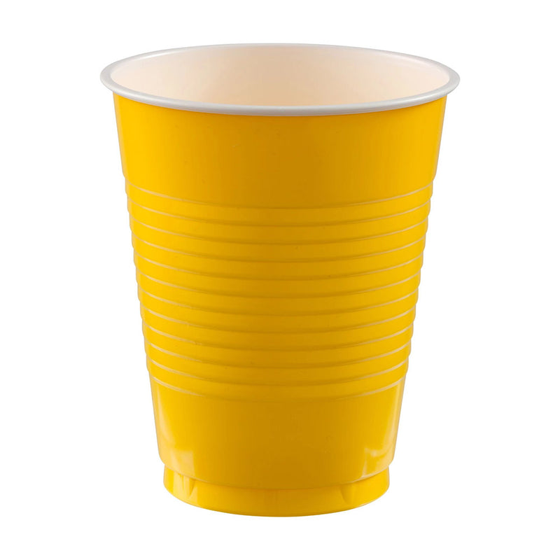 Plastic Cups 18 oz Yellow (50 PACK)