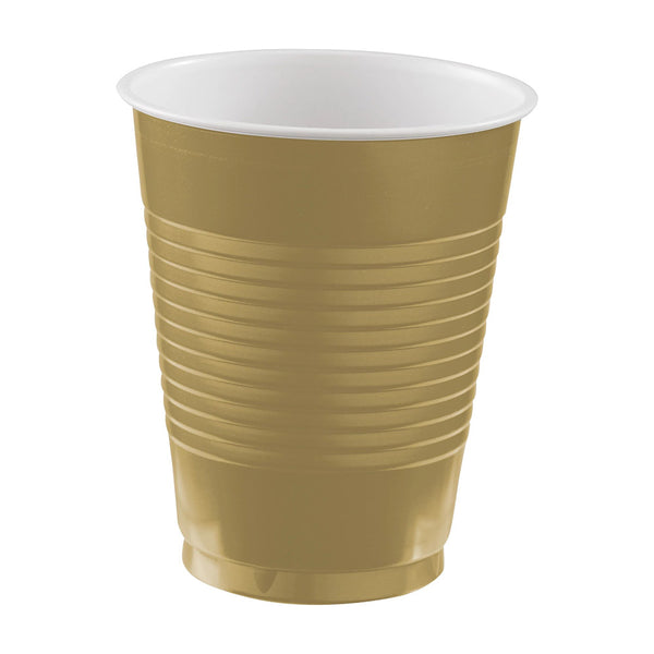 Plastic Cups 18 oz Gold (50 PACK)
