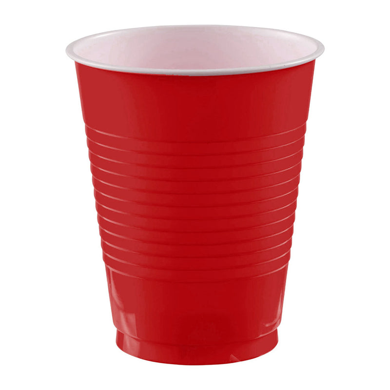 Plastic Cups 18 oz Red (50 PACK)