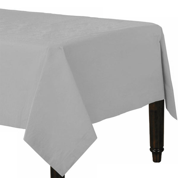 Paper Table Cover - Silver 54" x 108"