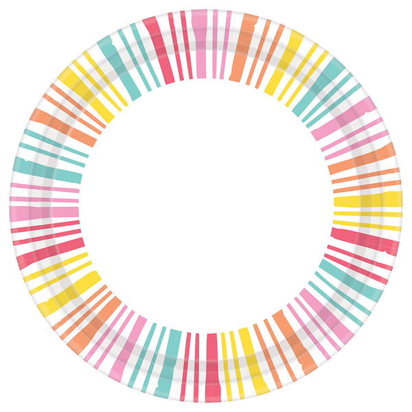 Happy Summer Round Plates 10"