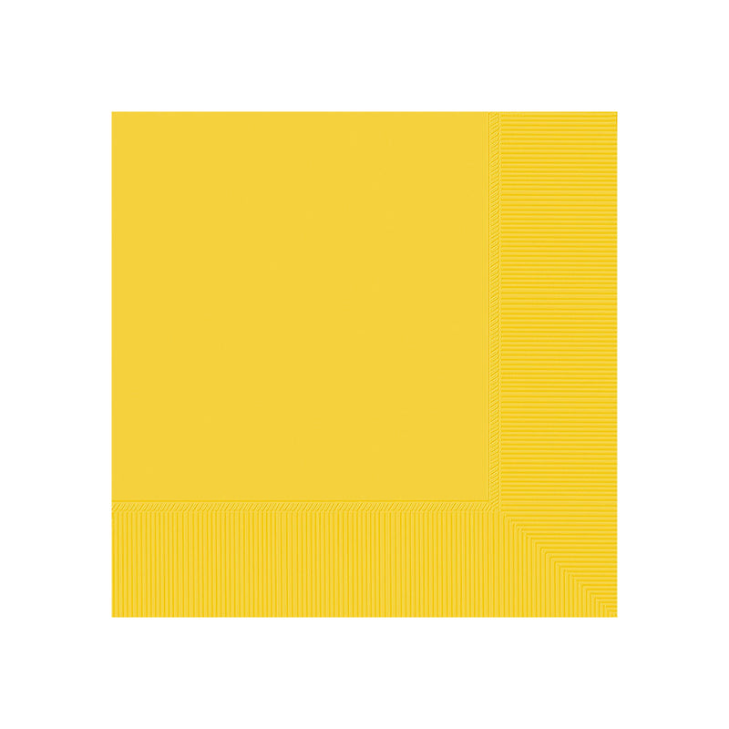 Beverage Napkins Yellow (40 PACK)
