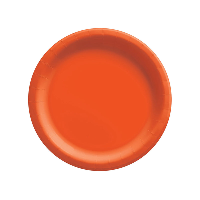 Round Paper Plates Orange 6.75" (20 PACK)