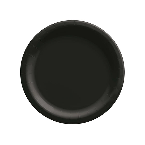 Round Paper Plates Black 6.75" (20 PACK)