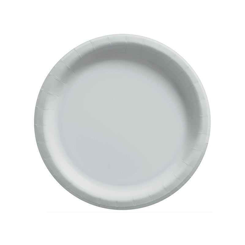 Round Paper Plates Silver 6.75" (20 PACK)
