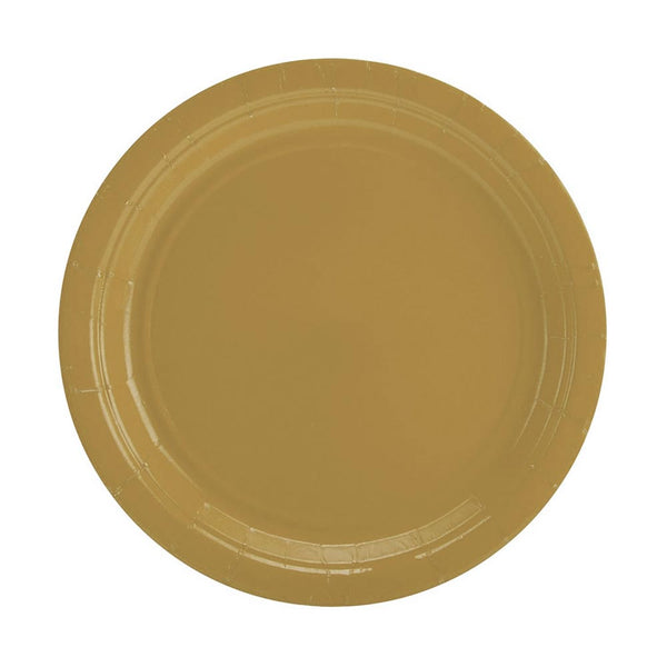 Paper Plates 9" Gold (20 PACK)