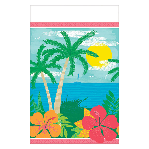 Summer Vibes Plastic Table Covers 54" x 84" (3 PACK)