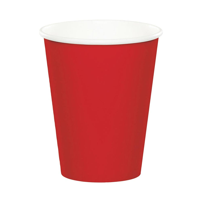 Paper Cups 9 oz Red