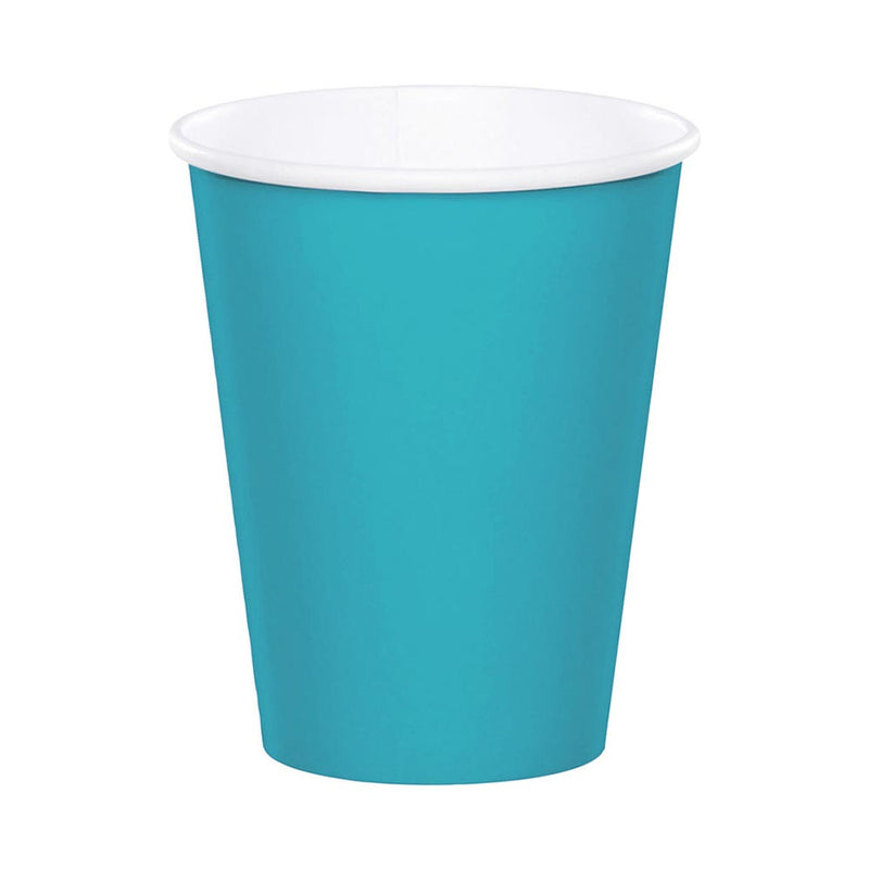 Paper Cups 9 oz Caribbean Blue (20 PACK)