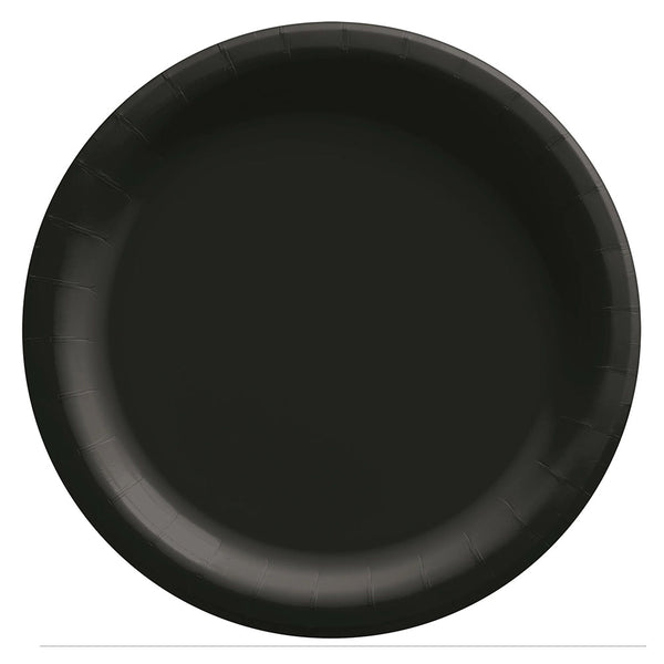 Round Paper Plates Black 10" (20 PACK)