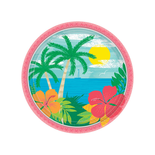Summer Vibes Round Plates 7" (60 PACK)