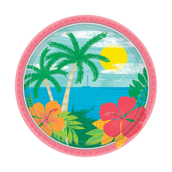 Summer Vibes Round Plates 9" (60 PACK)